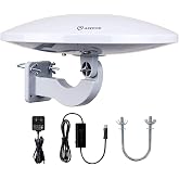 ANTOP PL-414BG HDTV Antenna UFO 360° Omni-Directional Reception with Smartpass Amplifier & Built-in 4G LTE Filter, Enhanced V