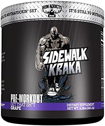 Sidewalk Kraka | Iron Addicts | Pre-Workout Formula | Formulated By CT Fletcher - ( (30 Servings, Grape)