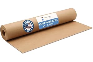 WOODPECKERS Craft Paper Roll, Jumbo Butcher Paper Roll, 48 Inches x 2400 Inches Brown Paper Roll, Bulletin Board Paper, Eco Friendly Kraft Paper Roll, Brown Wrapping Paper for Christmas Gifts, Shipping Paper