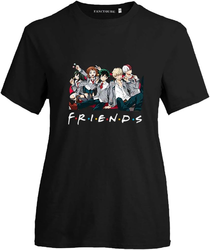My Hero Academia T-Shirt, Japanese Anime Short-Sleeve Crewneck T-Shirts for Girls and Women