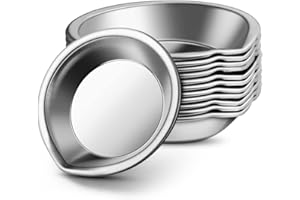 Cabilock 12pcs Makeup Palette Stainless Steel Small Round Paint Tray Artist Watercolours Paint Mixing Palette Tray for Home S