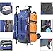 Loowoko Hiking Backpack 50L Travel Daypack Waterproof with Rain Cover for Climbing Camping Mountaineering (Blue)