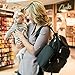 MyLimonada Diaper Bag Backpack Organizer Stroller Straps, Changing Pad, Wipes Dispenser, Thermal-Insulated Pocket (Grey)