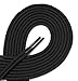 OrthoStep Round Athletic Black 45 inch Shoelaces 2 Pair Pack