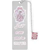 Horror Skeleton Metal Bookmark for Women - Tarot Cards Spooky Metal Bookmarks, Book Marks for Adults Halloween Christmas Book Accessories (Pink Skeleton)