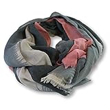 Women's Lightweight Accent Scarf Fashion Accessory by larch & lily (Pink and Grays)