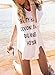 Rainlover Womens Letters Print Baggy Swimwear Bikini Cover-ups beach Dress A-White One Size fits most
