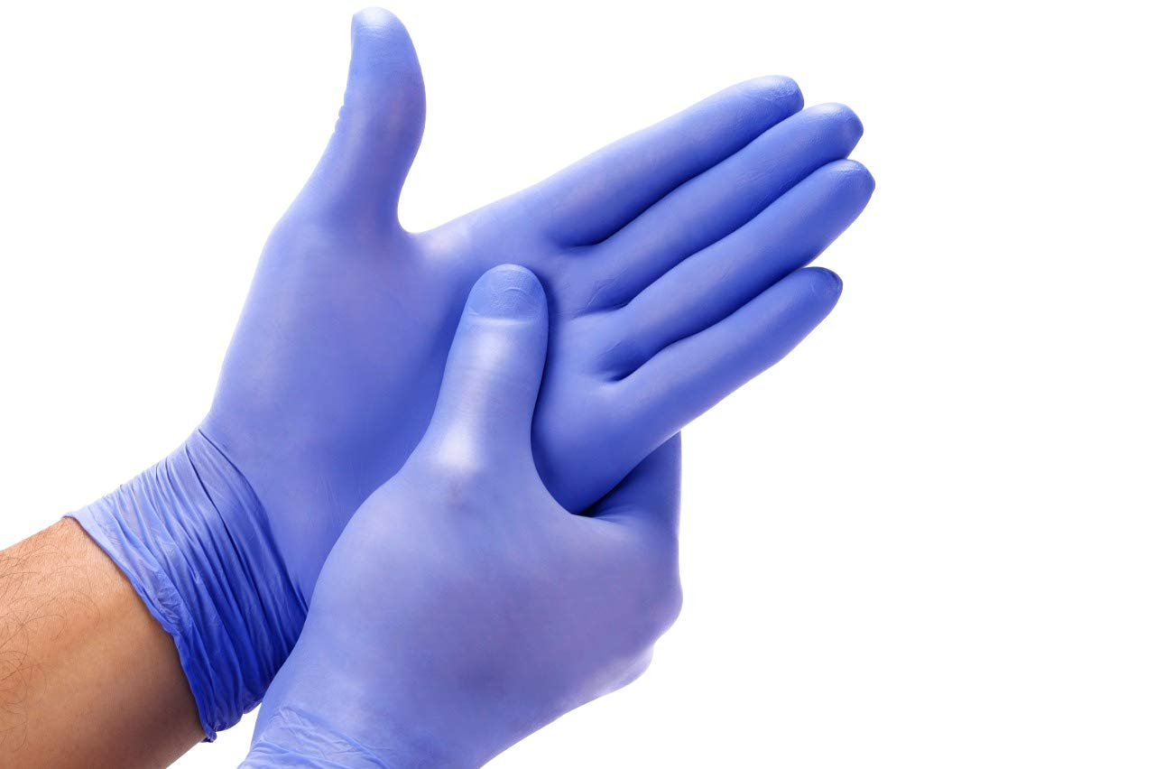 Hand Pro Nitrile Powderfree Gloves (Blue, Medium) Pack of 100