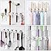 Tangkula Wall Mount Mop Broom Holder, Hanging Broom Organizer w/ 5 Slots & 6 Hooks, Home Storage Organizer Rack, Hanging Utility Rack for Home, Kitchen, Garage, Laundry (White)