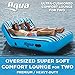 Aqua Ultra Comfort Pool Lounger, Lake Raft, Two 2-Person Lake-Ocean-Pool Float, Heavy Duty, X-Large, Navy/White Stripe