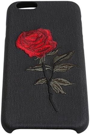 OrliverHL Soft PU Leather iPhone Back Cover Embroidery Rose Slim Scratch Resistant Phone Protective Cover,iPone7