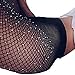 Oksale Womens Net Fishnet Bodystockings Sheer Sparkle Glitter Rhinestone Pantyhose Tights Stockings (Black)