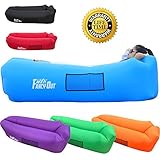 FANCYOUT Inflatable Air Lounger, Portable Air Sofa Hammock, Waterproof Air Pouch with Leakproof Design, Lightweight Air Couch for Backyard, Beach, Hiking Camping Picnics