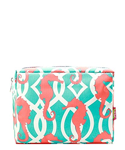 N Gil Large Travel Cosmetic Pouch Bag (Seahorse)