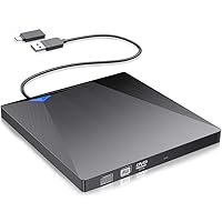 External CD DVD Drive USB 3.0 Type-C, VersionTECH. Portable USB C Superdrive Burner Player Writer CD DVD +/- RW…