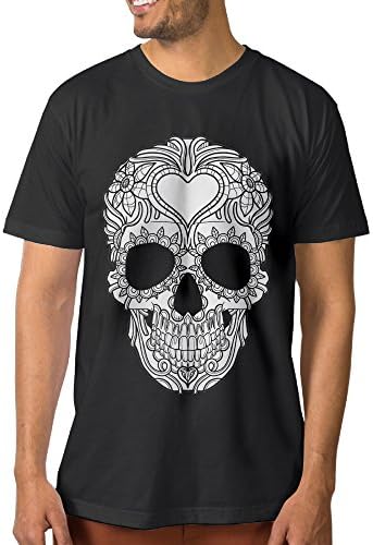 KOLP Skull Tattoo Illustration Men's Tucked Crew Athletic Basic Summer Short Sleeves Performance T Shirts