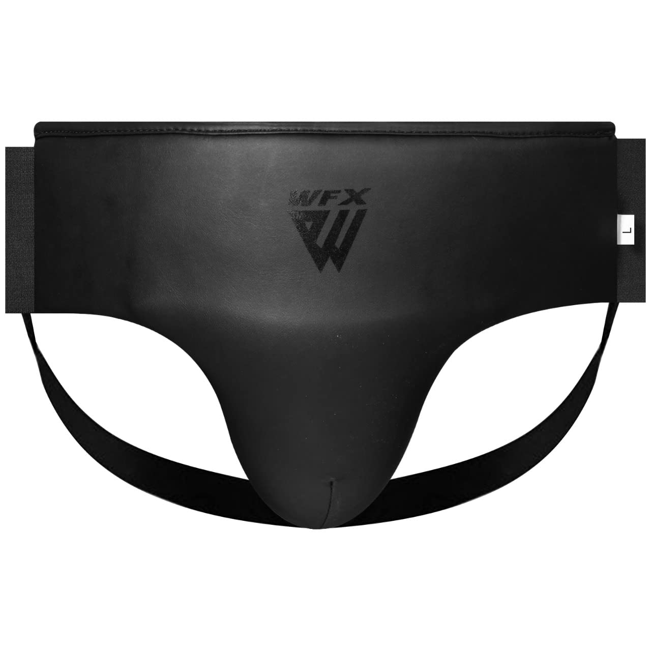 Groin Guard Protector Boxing MMA Male Elastic Jockstrap Leather Groin Guard Men BJJ Kick Sparring Training Muay Thai Fighting Protection Matrial Arts Abdominal Support (M, BLACK)