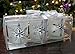 Snowflake Frosted Glass Candleholders - Set of 3 - Glittery Snow Flake Holders with Jewels - 2.75