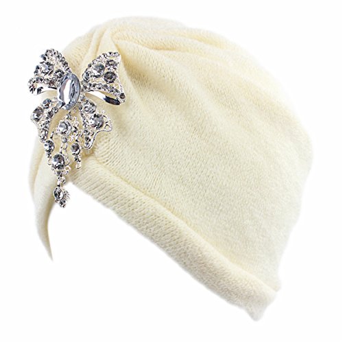 Qhome Luxury Metal Bow Pendant Velvet Turban Women Head Wrap Hair Fashion Hair Accessories