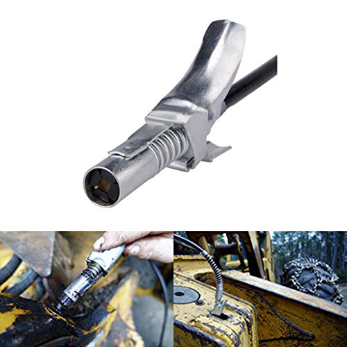 HighlifeS Grease Gun Coupler, Locks onto Zerk Fittings,Grease goes in - Latest Improved Version No Leak Rated 10,000 PSI. Long-Lasting rebuildable Tool Grease Coupler Locks onto Zerk Fittings (1 PC) - Thumbnail 3