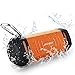 Archeer Portable Bluetooth Speakers Outdoor Waterproof Dustproof Wireless Speaker with Bass and Microphone for Sport Cycling Camping Hiking, A210 Orange