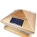 iGlow 4 Pack Copper Outdoor Garden 6 x 6 Solar SMD LED Post Deck Cap Square Fence Light Landscape PVC Vinyl Wood Bronze