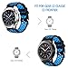 CreateGreat for Samsung Gear S3 Frontier and Classic Watch, Soft Replacement Breathable Sport Bands with Air Holes for Samsung Gear S3 Smart Watch Band(Black Blue)