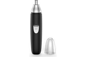 SHOBES Nose Hair Trimmer Painless Rechargeable Ear and Eyebrow Trimmer Professional with Dual Edge Blades (Black)