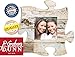 P. Graham Dunn White Multicolor Distressed Wood Look 12 x 12 Wall Hanging Wood Puzzle Piece Photo Frame