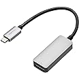 Amazon Basics Aluminium USB-C to DisplayPort Adapter (4K@60Hz), Thunderbolt 3 Compatible, Grey