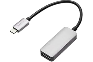 �鶹�� Basics Aluminum Uni-Directional USB-C (Source) to DisplayPort (Display) Adapter (4K@60Hz), Thunderbolt 3 Compatible, G
