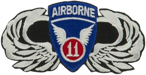 Air Borne Wing Shape Embroidered Military Patch - 11th OSFM