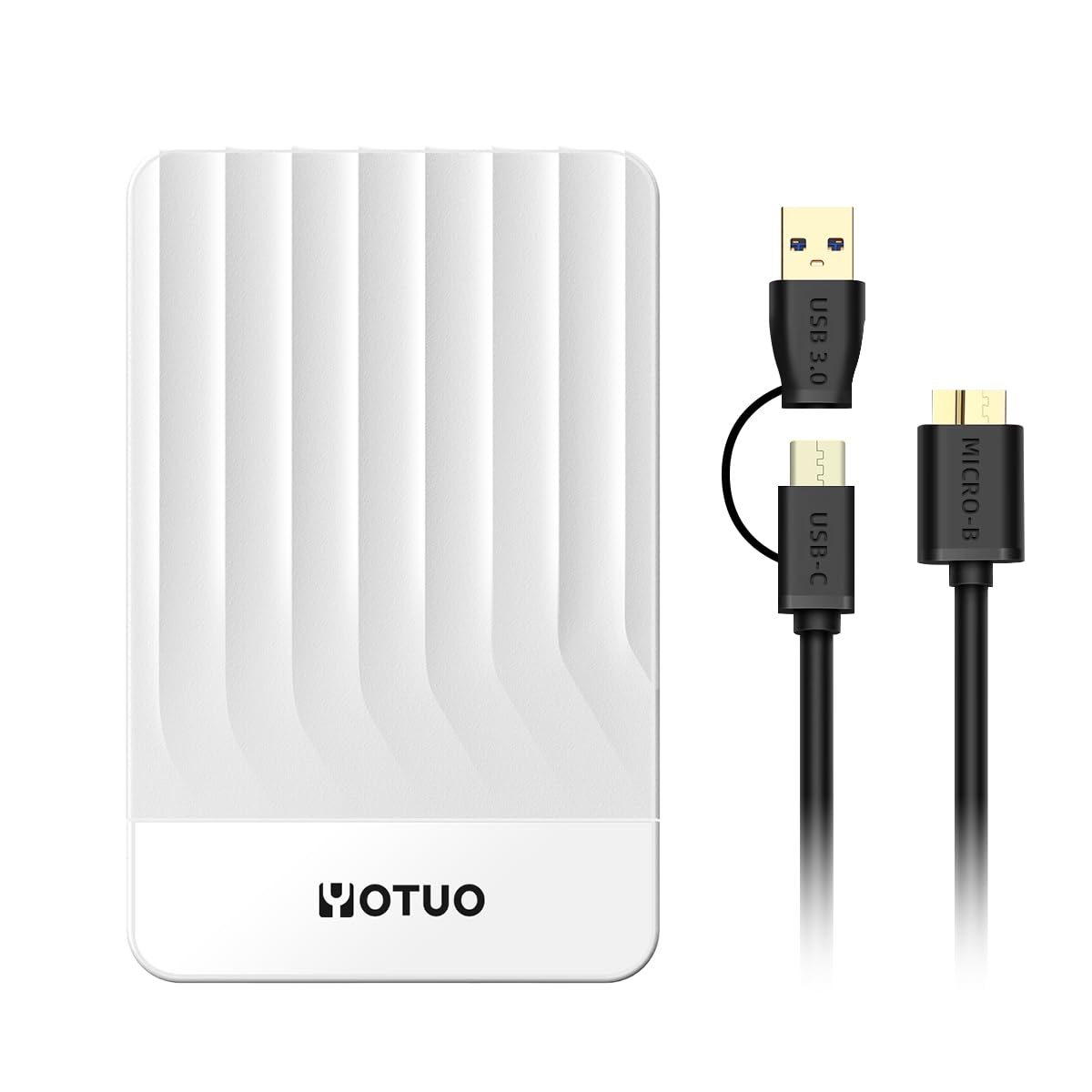 Photo 1 of YOTUO Portable External Hard Drive Storage Expansion Mobile HDD USB 3.0 for PC, Mac, Desktop, Laptop, PS4, PS5, Xbox One X/S, Xbox 360, Xbox Series X/S, Office & Game (White, 750GB)