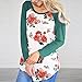 Goddessvan Women O-Neck Long Sleeve Sweatshirt Pullover Tops Flowers Printed Blouse Shirt
