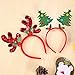 BOLZRA Christmas Headbands Party Fancy Glasses Frames with Reindeer Xmas Tree Glitter Designs for Holiday Costume Photo Booth Eyeglasses Hats, 8 Pack