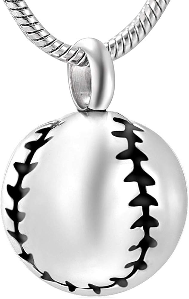 Baseball Cremation Jewelry for Ashes Pendant Holder Urns