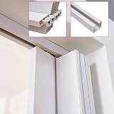 Panana PVC Folding Door White Gloss Concertina Accordion Internal Plastic view 3