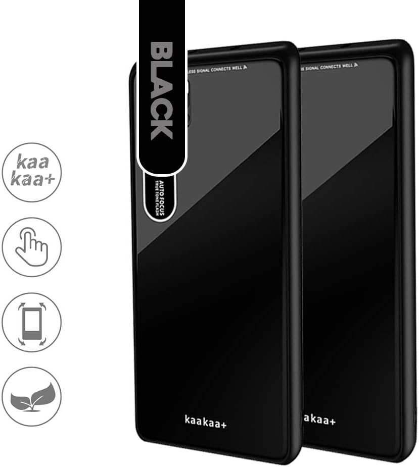 POBIN for OnePlus 7T Pro Case,[Ultra Thin] Hybrid Hard PC + Crystal Plexiglass Back And Flexible TPU Bumper [Anti-Yellowing] waterproof Case for OnePlus 7T Pro-Black
