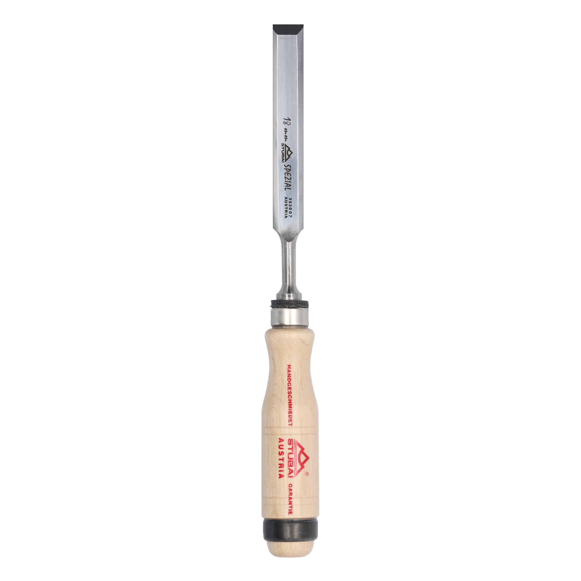 Stubai 353007 "Swedish Type" Special Wood Chisel with Wooden Handle, Beige/Silver, 14 mm