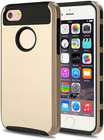 iPhone 7 Plus Case Cover, iMusi 2 in 1 TPU PC Heavy Duty ShockProof Rugged Impact Armor Hybrid Protective Bumper for iPhone 7 Plus - Gold/Black