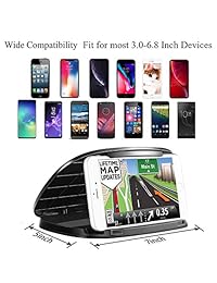 Soporte para teléfono móvil de coche, soporte para salpicadero para GPS, soporte de silicona para teléfono móvil para iPhone X 8 8 Plus 7, Samsung Galaxy S9 S9 Plus S8 S7, Google y teléfono móvil o GPS de 3.0 in