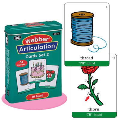 Super Duper Publications Webber Articulation TH Sound Flash Card Deck Educational Learning Resource for Children