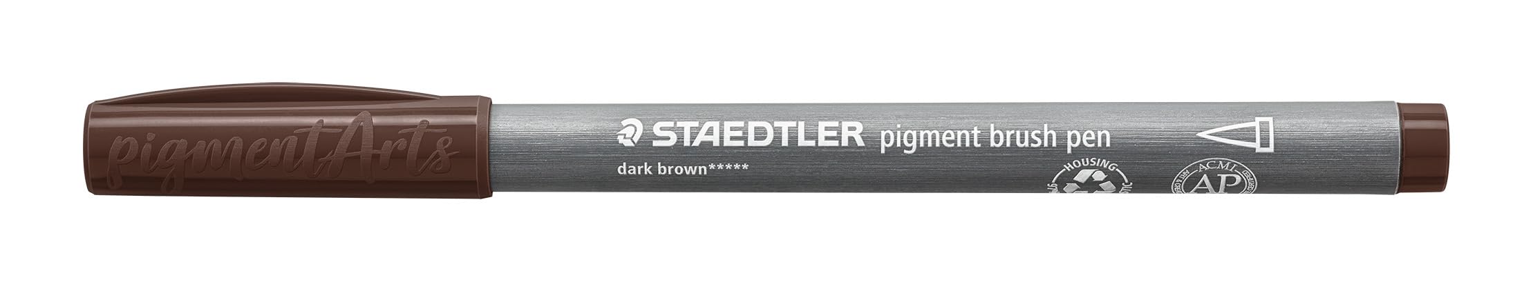STAEDTLER 371-78 Pigment Arts Brush Pen - Dark Brown (Box of 10)