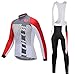 Coconut Ropamo Fall Men's Long Sleeve Cycling Jersey + Bib Pants with Padded Biking Tights