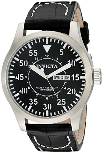Invicta Men's 11184 Specialty Black Leather Watch