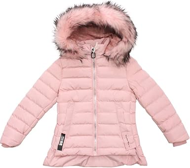 doudoune fourrure rose
