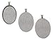 10 CleverDelights Oval Pendant Trays - Antique Silver Color - 30x40mm - Pendant Blanks Settings