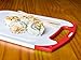 Dutis 3-Piece Dishwasher Safe Plastic Cutting Board Set with Non-Slip Feet and Drip Juice Groove, White with Red