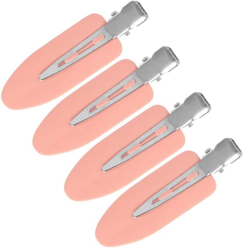 8 Pieces No Bend Hair Clips,Plastic Hair Pins Clamps Curl Clips No