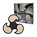 Fidget Toys Hand Spinners EDC Finger ADHD Focus Toy Nano Stainless Steel Bearing High Speed Ultimate Spin Over 3 Minutes (Black+Gold)